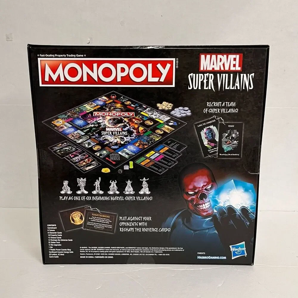 Hasbro Marvel Super Villains Monopoly Board Game New In Box
